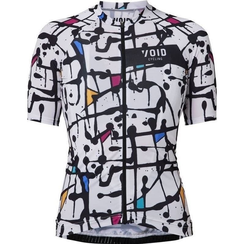 Abstract Short Sleeve Cycling Jersey Women