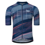 Abstracte korte mouw wielershirt heren