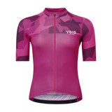 Abstract Short Sleeve Cycling Jersey Women