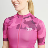 Abstract Short Sleeve Cycling Jersey Women