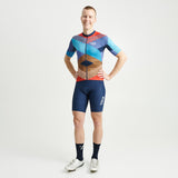 Abstract Short Sleeve Cycling Jersey Men