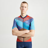 Abstract Short Sleeve Cycling Jersey Men